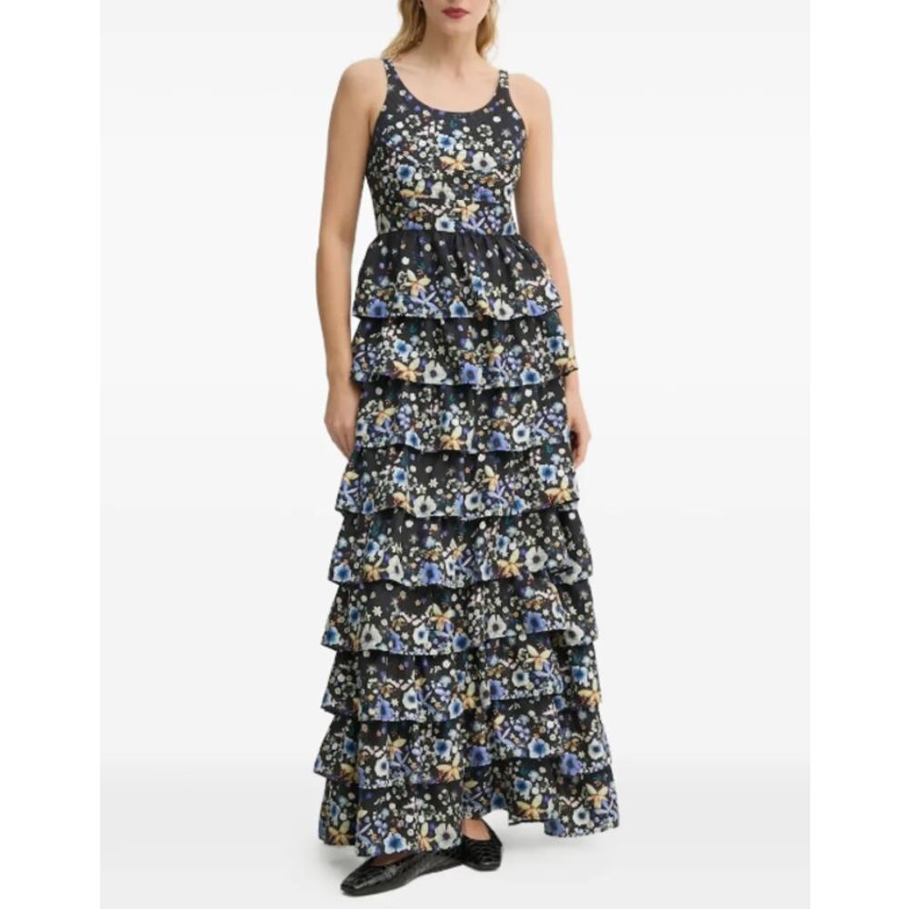 MUNTHE Floral-pattern Tiered Maxi Dress